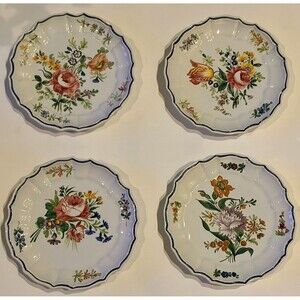 Smithsonian Institution Campagnolo Arteluce Bassano Hand Painted (4) Plates